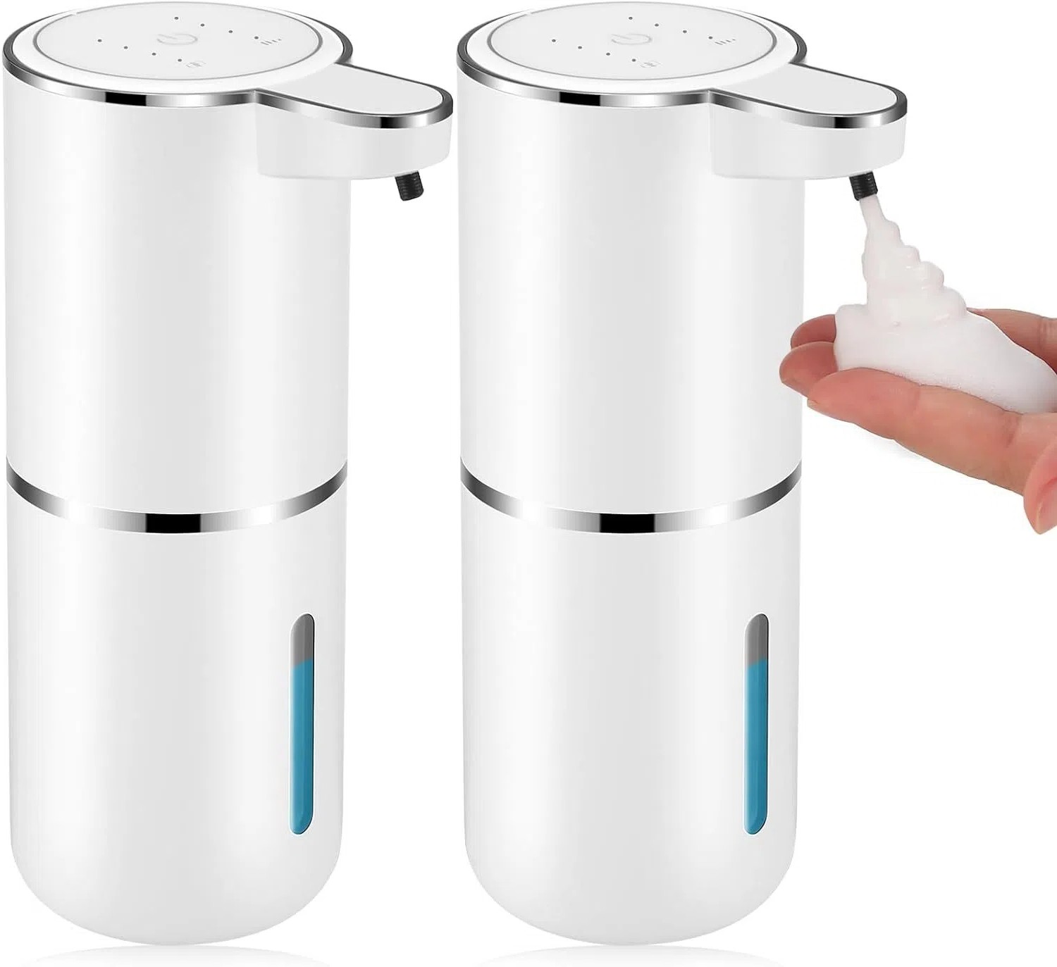 2PACK Automatic Soap Dispenser,Touchless Foaming Soap Dispenser USB Rechargeable