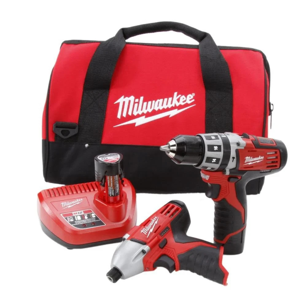 Milwaukee M12 12V Hammer Drill/Impact Driver Combo Kit 2 Tool