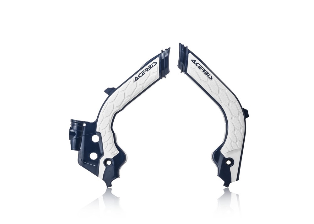 Acerbis X-Grip Frame Guards Blue/White #2733451006