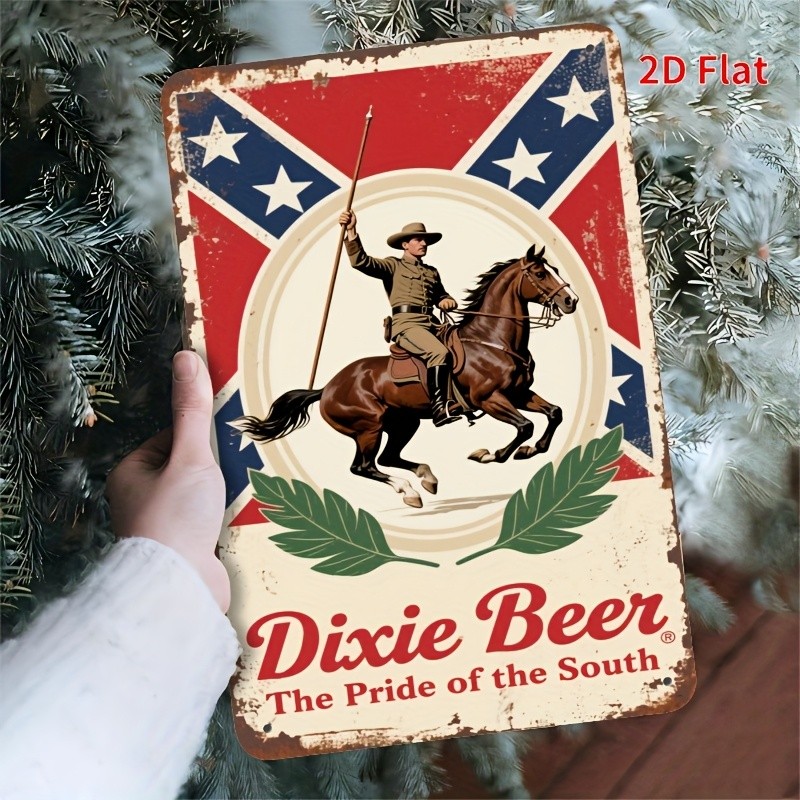 Set DIXIE BEER Tin Metal Sign Outdoor Use Weatherproof 8x12