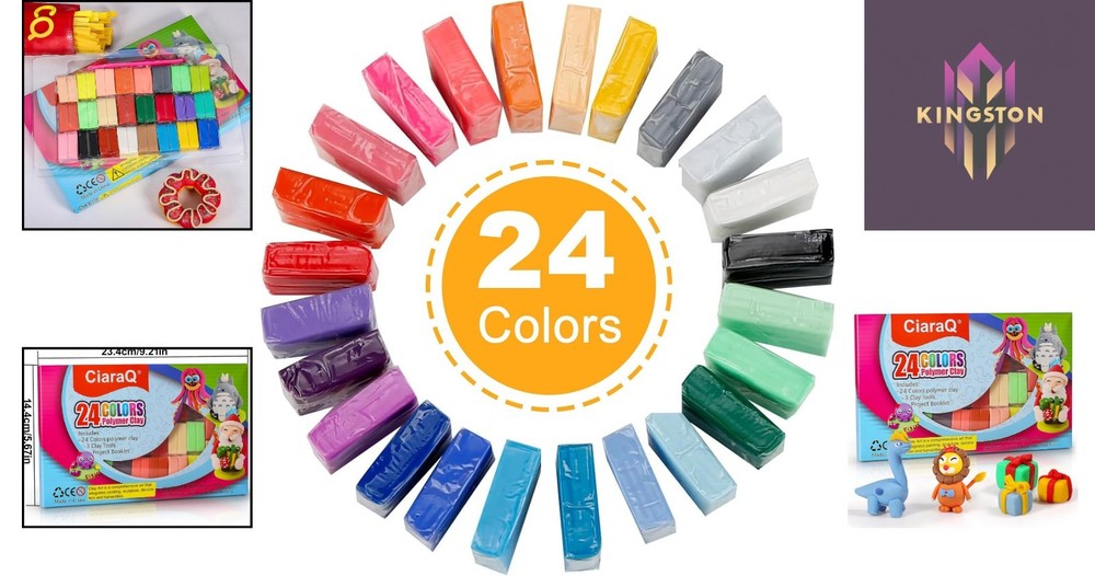 Fun & Educational 24-Color Polymer Clay Kit - Perfect for Child Development