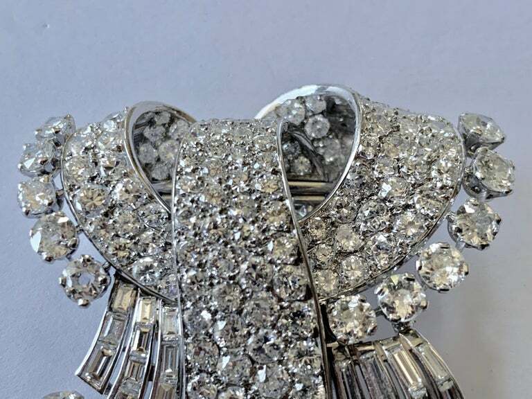 Exquisite Multi Shape 28.00CT Cubic Zirconia In 925 Solid Silver Wedding Brooch