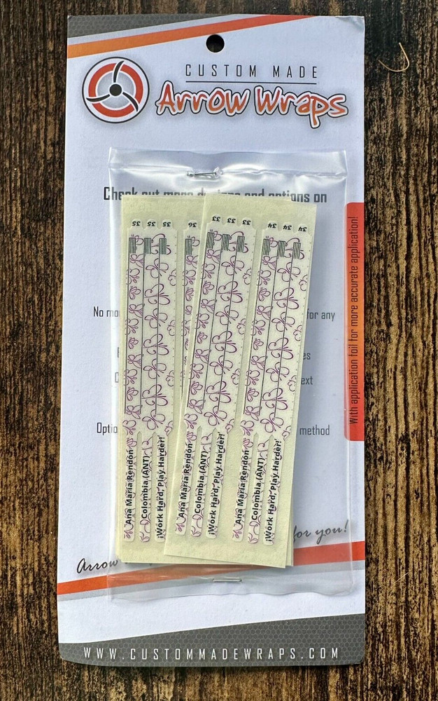 custom made arrow wraps 14 PER BAG 4.5"