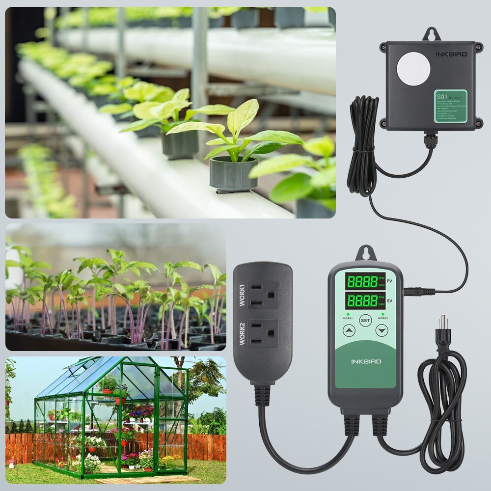 INKBIRD ICC500T Digital CO2 Controller Regulator for Greenhouse HVAC