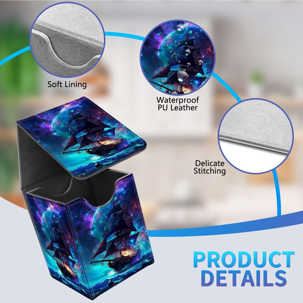 Card Deck Box for Trading Cards, MTG Commander Deck Box Fits 100+ Single Slee...