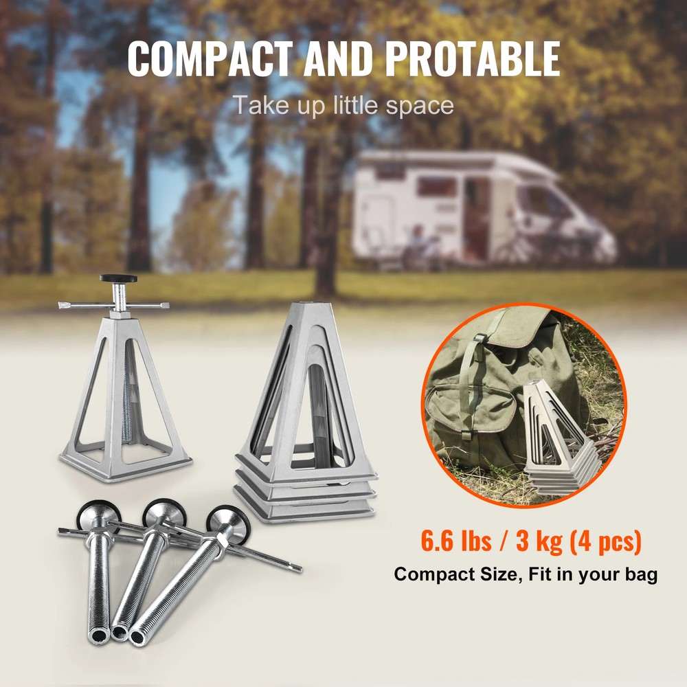 RV Stabilizer Jacks 4 Pack Aluminum 6000lb Leveling Stack Jacks Trailer