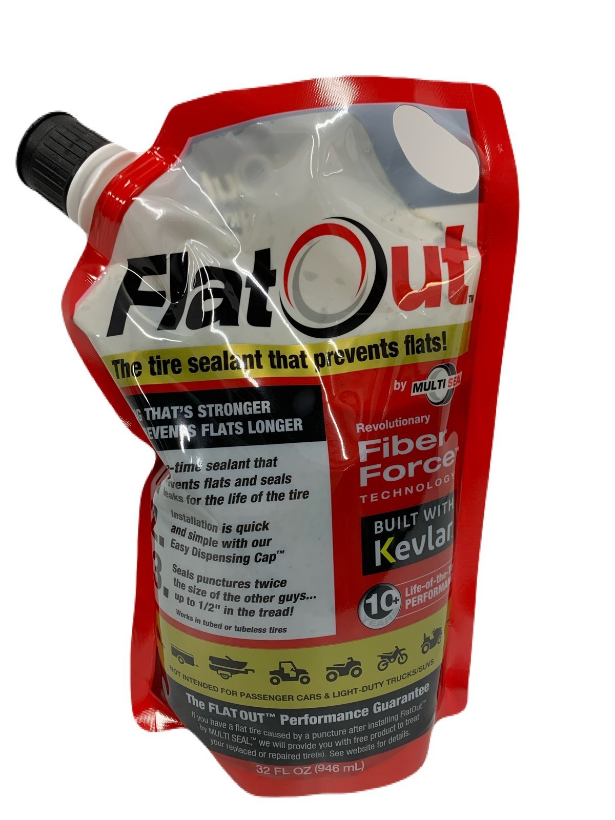 FLAT OUT -Multi-Purpose, Prevents And Repairs Flat Tires 32 OZ, PART NUM- 20118B