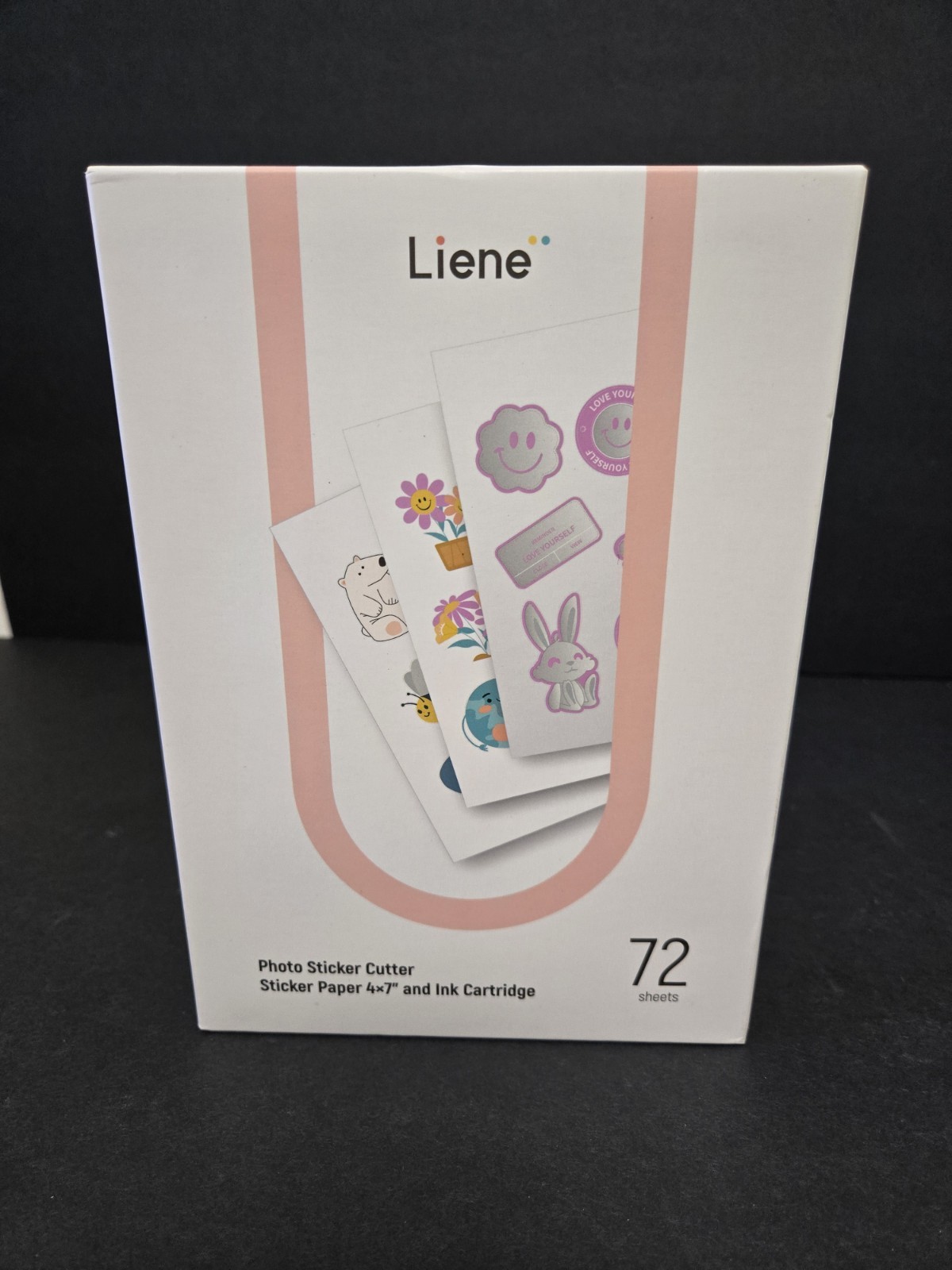 Liene Photo Sticker Cutter with 72 Sheets 4x7" Sticker Paper & Ink Cartridge