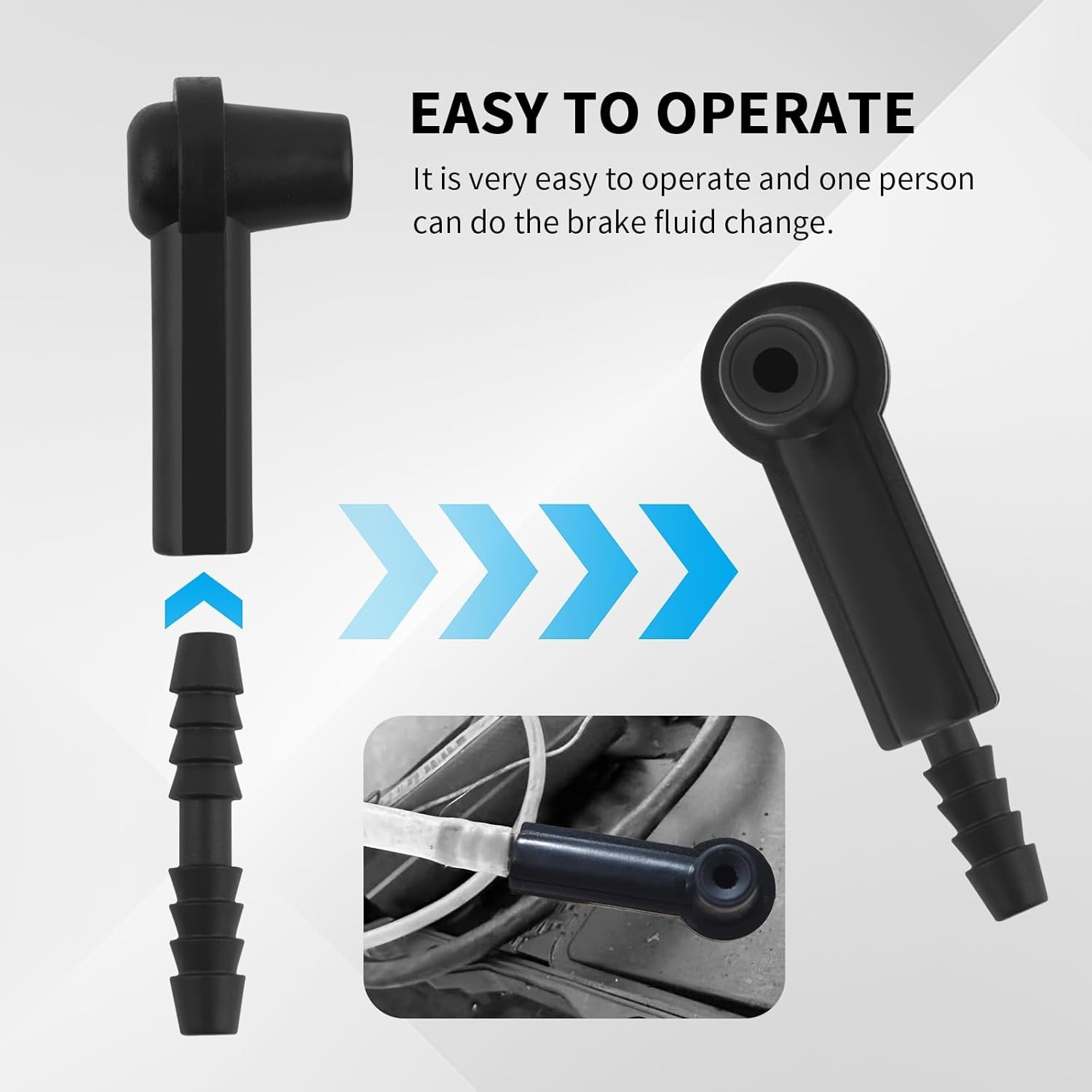 5PCS Brake Bleeder Kit Connector,Brake Fluid Bleeder Kit Bleeding Adapter Joint