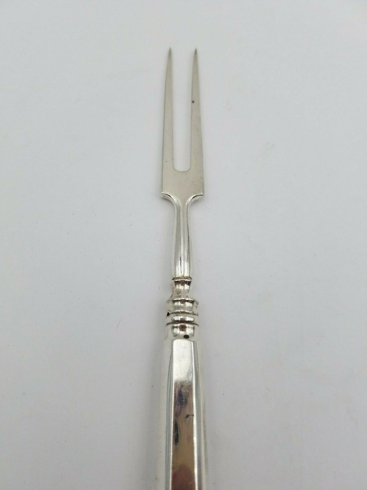 Russian 84 Silver Two Tine Cold Cut Meat Serving Fork ( #7031)