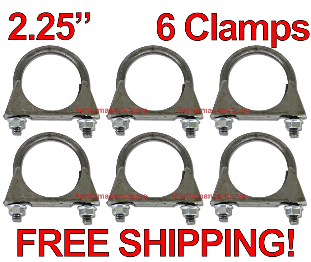 2.25" Exhaust U-Bolt Clamp - 3/8" Rod - Standard Duty - Saddle Style 2 1/4"