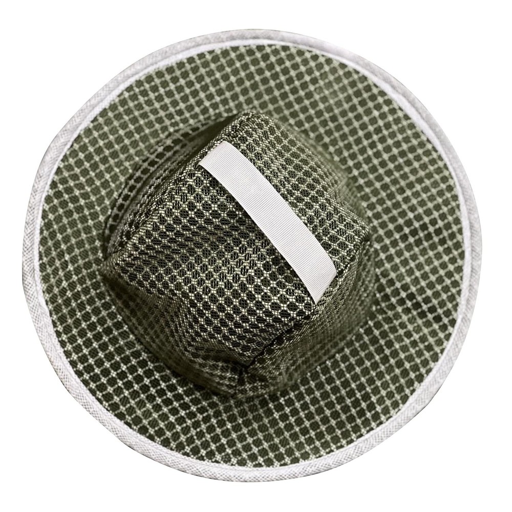Three Layer Ventilated Beekeeping Veil in Round (Olive Green, 3-Layer Hat)