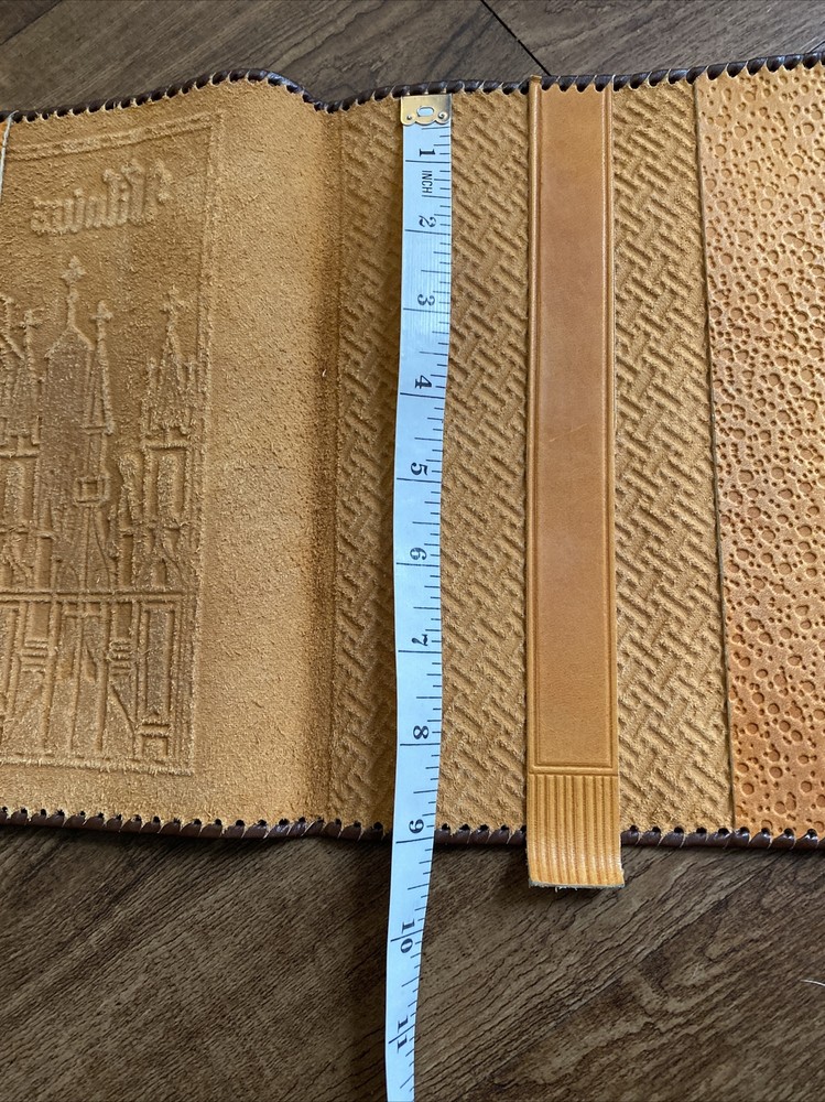 Handmade Tooled Leather Vilnius Brown Book Cover