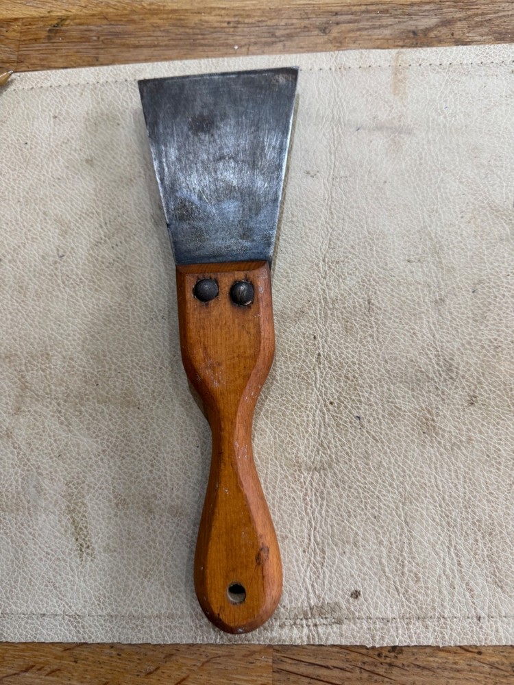 Vintage 4” Wooden Handled Decorators Scraper Tool