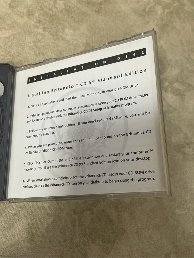 Encyclopaedia Britannica CD 99 PC CDROM Multimedia Edition Kids Learning CD