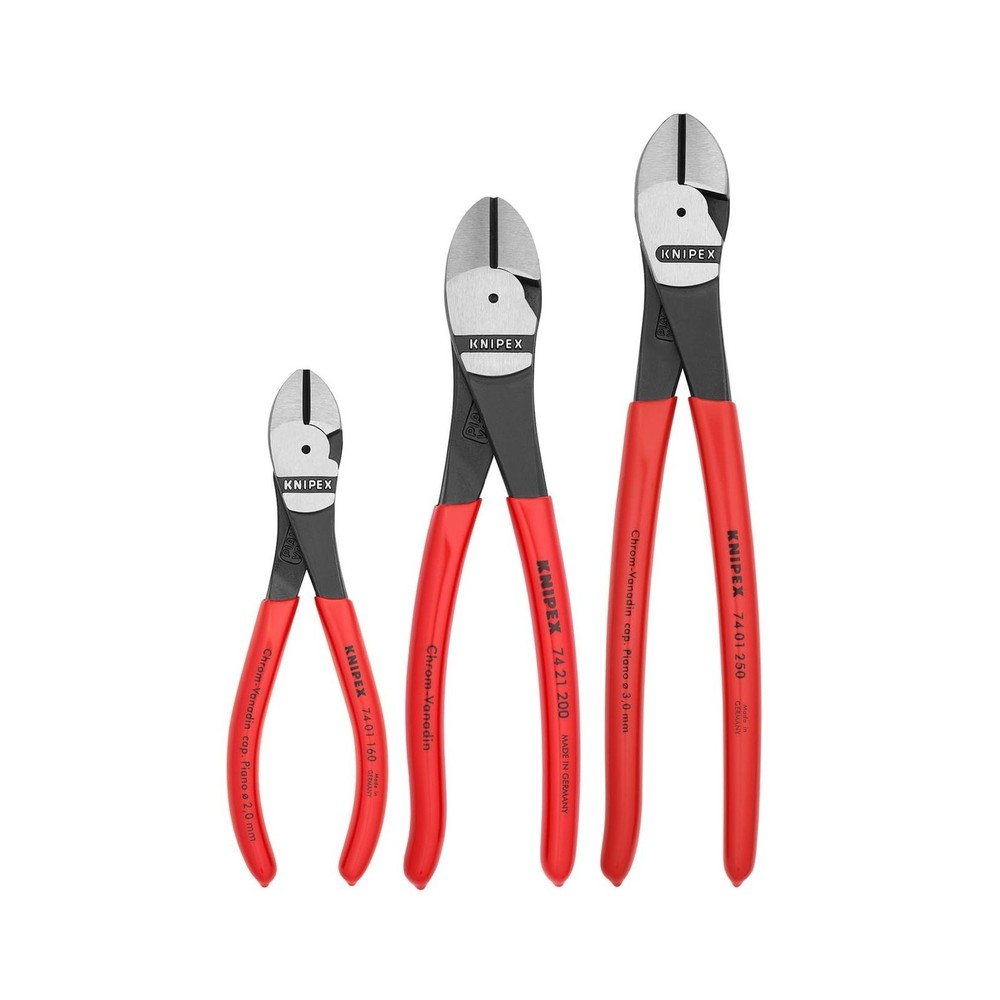 Knipex 002005S2 High Leverage Diagonal Cutter Pliers Tool Set - 3 Piece