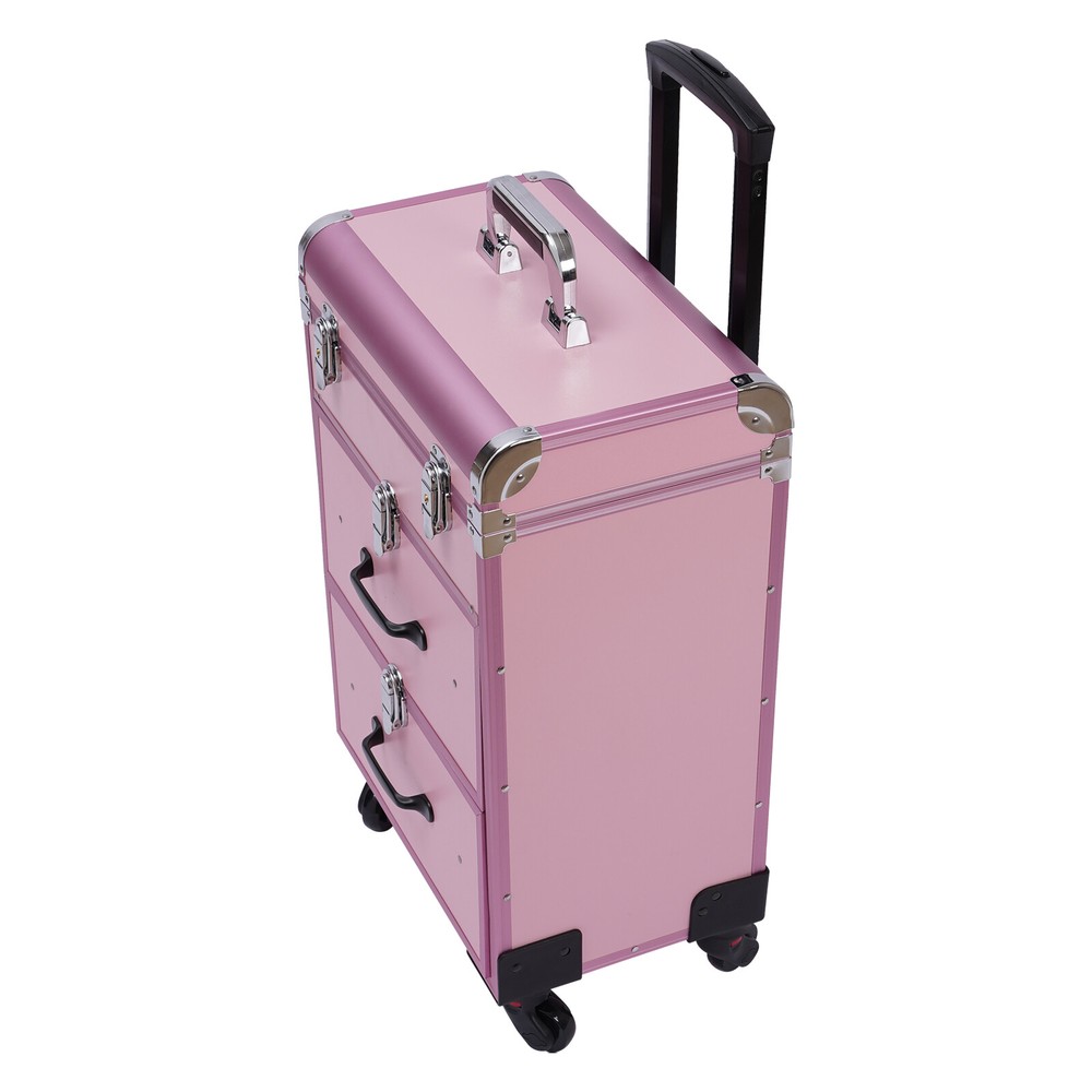 Professional Rolling Makeup Train Case Makeup Storage Organizer Cosmetic Trolley