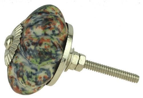 1-3/4" Speckled Ceramic Knob Multi-Colored