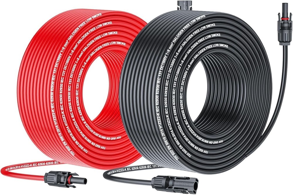 Solar Extension Cable 20Ft 10AWG, Wire with 20FT, Both ends installed