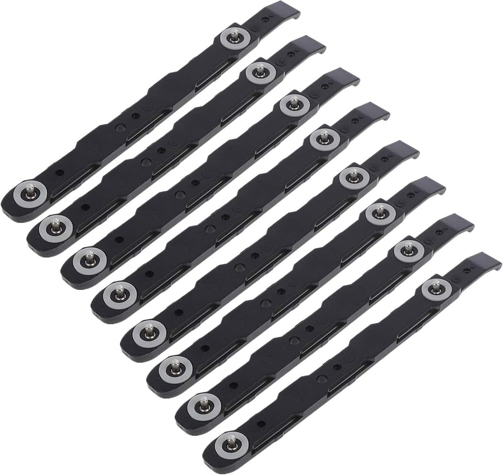 8 Pack Chassis Hard Drive Mounting Plastic Rails,Black