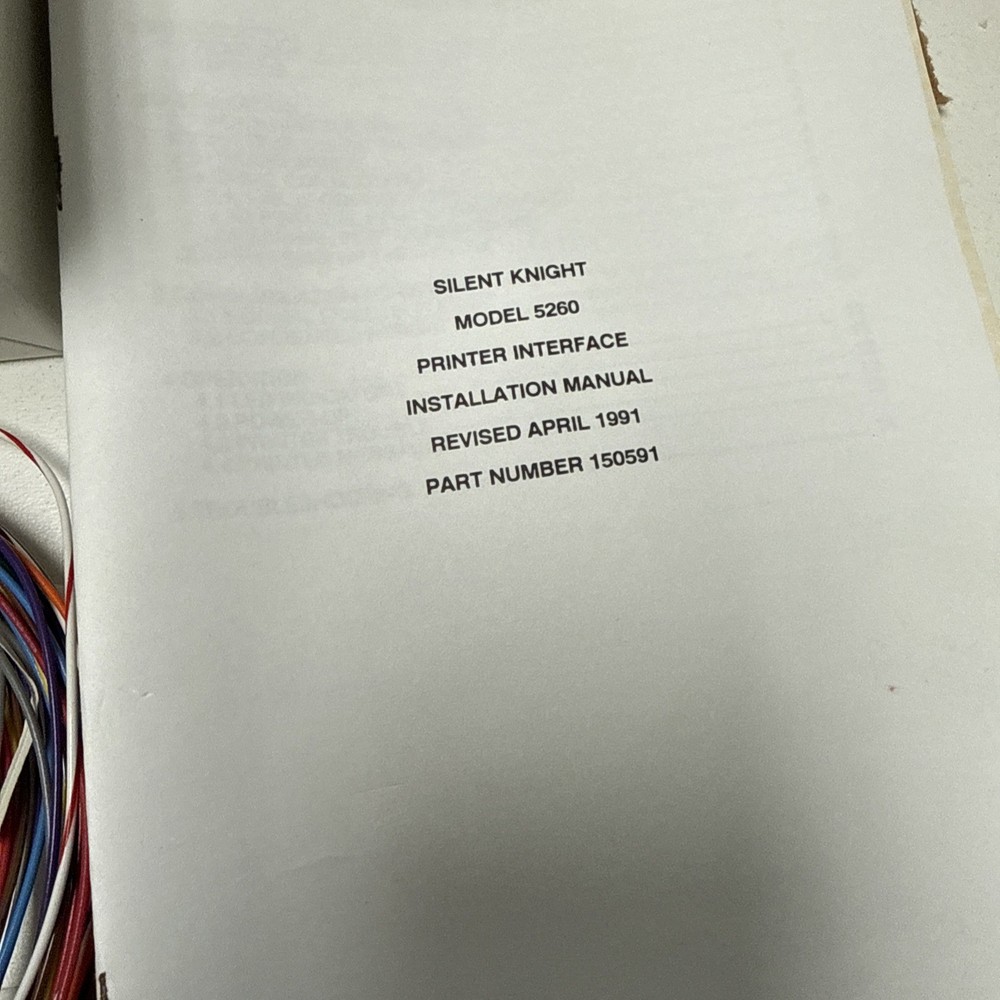 Silent Knight 5260 Printer Interface RS-232 DTE serial 12vdc xbus Coreo