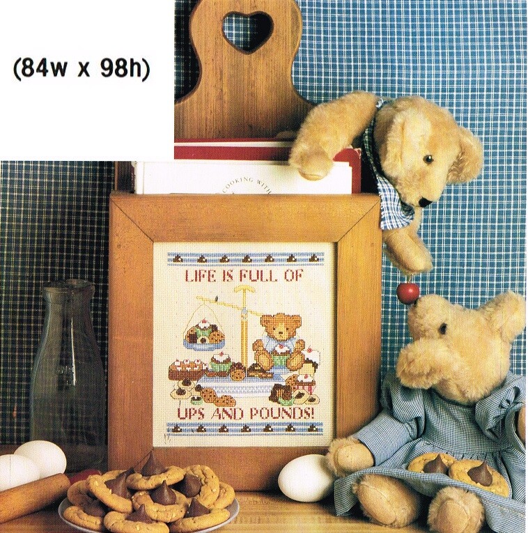 UPS AND POUNDS CROSS STITCH PATTERN  ONLY  -  TL   ESU