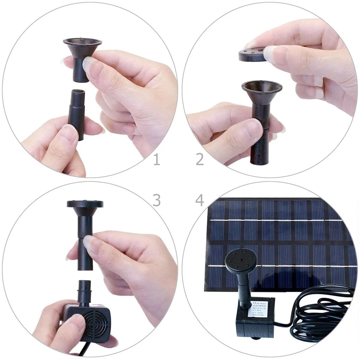 Solar Fountain Submersible Floating Water Pump Bird Bath Pond Garden Decor