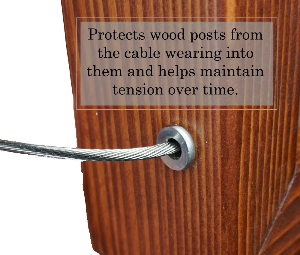 VistaView CableTec Stainless Protector Sleeves for Cable Railing Wood Posts