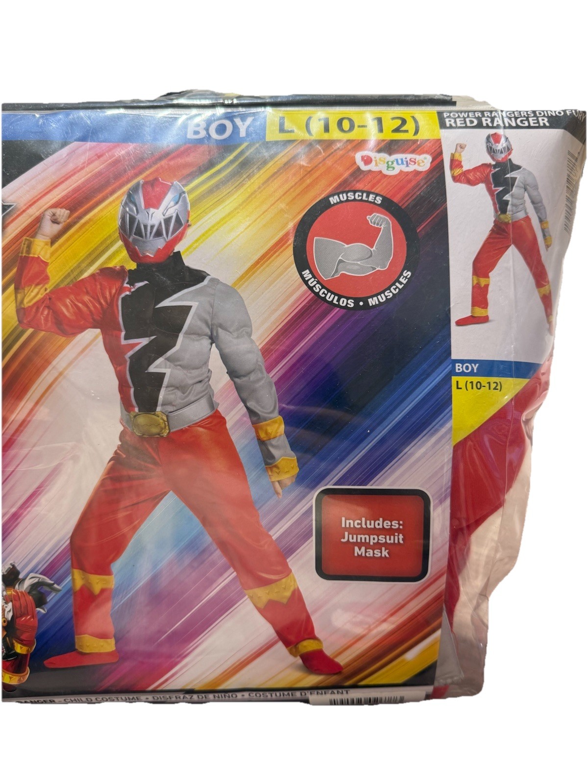 Red Ranger Power Rangers Dino Fury Classic Muscle Child Costume- LARGE 10/12