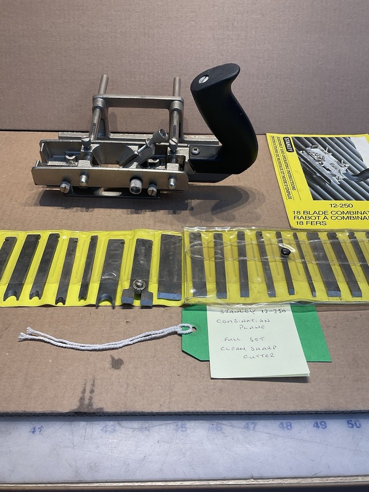 Modern STANLEY No 13-050 Combination Plane Complete With Full Set Sharp Cutters