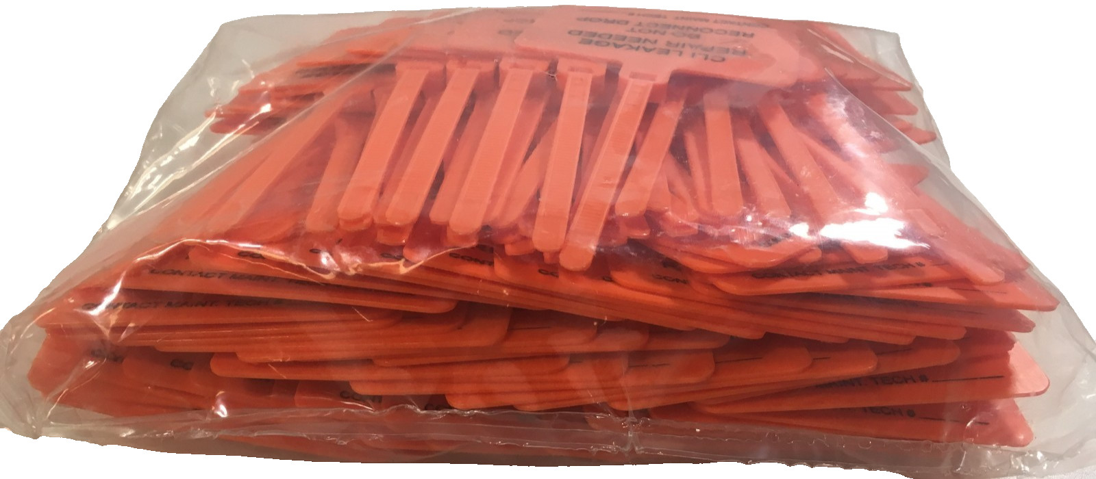 "CLI Leakage Repair Needed" Security Lock out Tags bag of 100