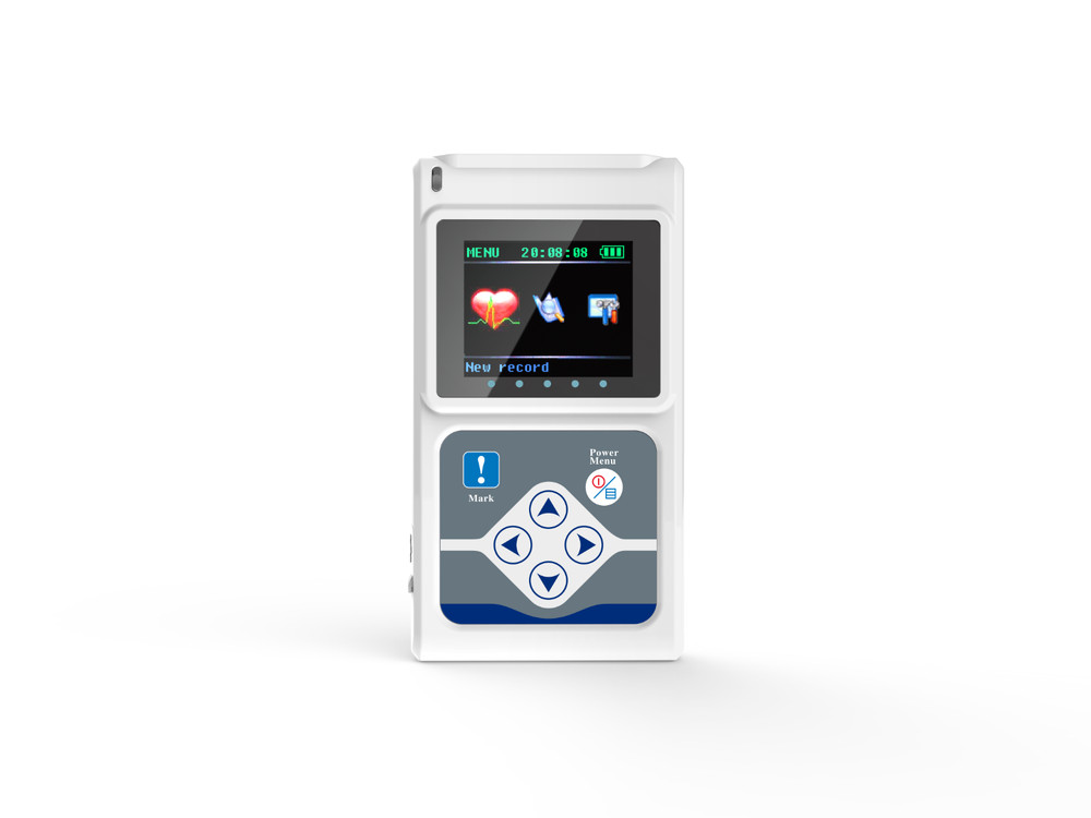 24-hour 3-channel Holter ECG machine with free PC software