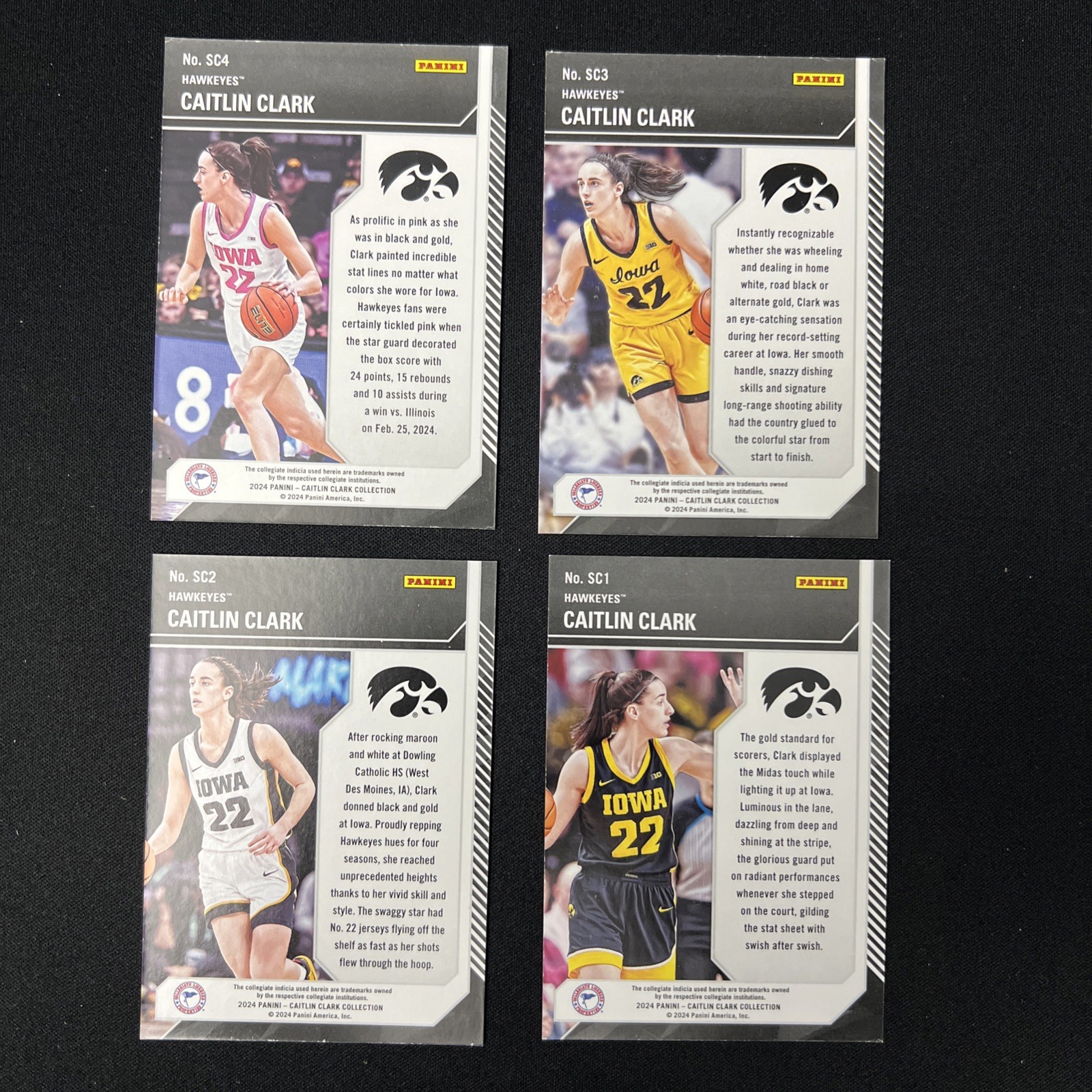 2024 Panini Caitlin Clark Collection Complete Set & Record Breaker (51 Cards)