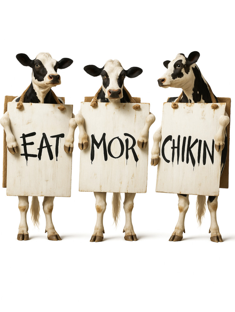 eat more chikin  wall art metal sign