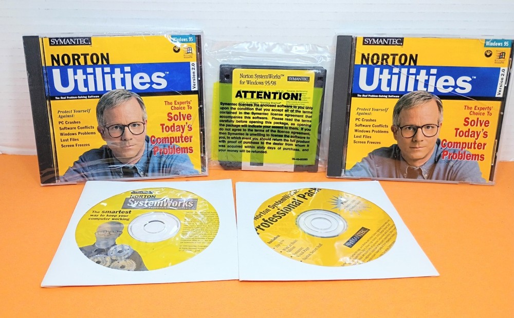 ☣️ Symantec Norton Utilities Version 2.0 SystemWorks PRO CD Software PC Tools