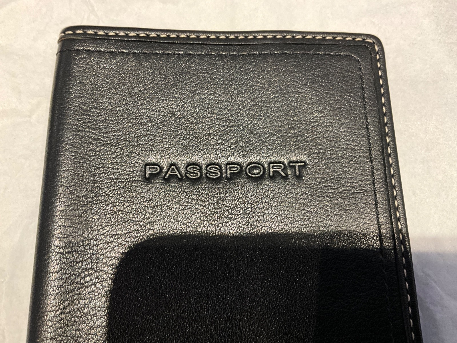 NEW Coach Soft Black Leather Passport Case /Holder