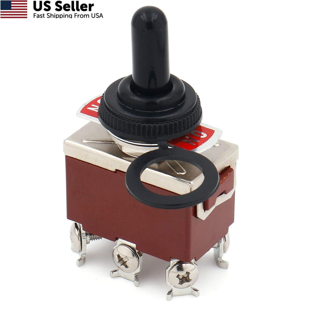 Baomain 1-Pack Waterproof Toggle Switch silvery,brown,black