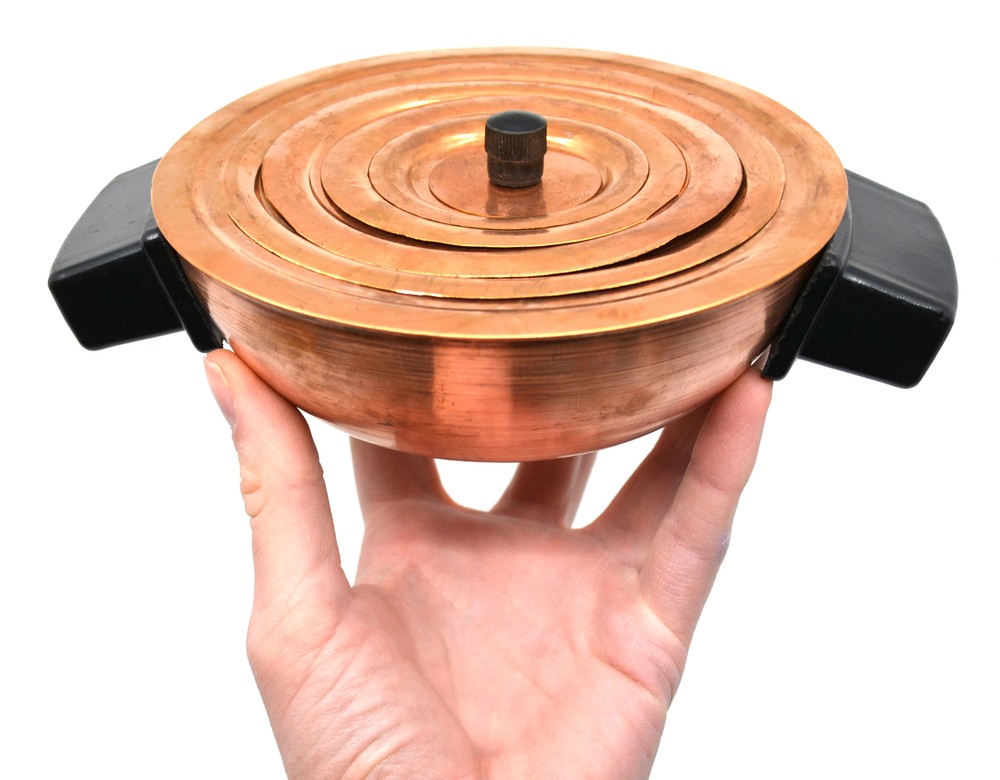 Water Bath, 150ml, Hemispherical, Set of Concentric Rings, Copper - Eisco Labs