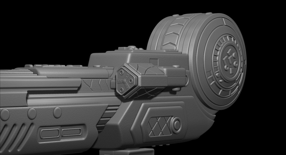 Predator Shoulder Cannon plasma Two Size - File STL – OBJ For 3D Printing -