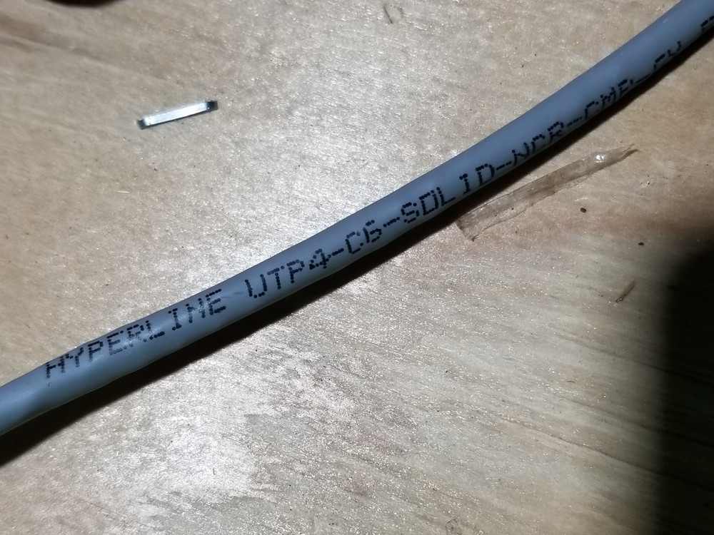 Hyperline 23/4P CAT6 LAN UTP Networking Ethernet Cable CMP/Plenum Gray /100ft