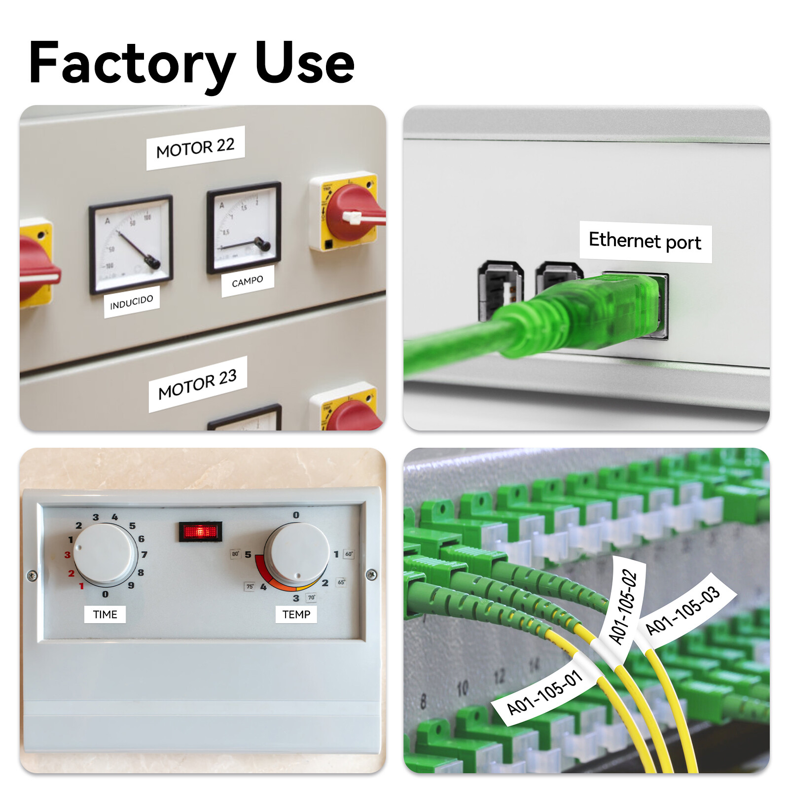 TZ TZe-221 231 241 251 6-36mm Black on White Label Tape Fit For Brother P-Touch