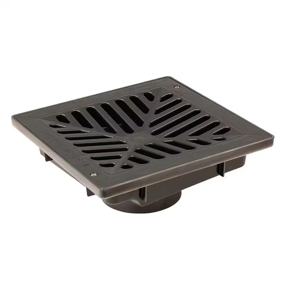 RELN Storm Vortex 9" Low Profile Catch Basin Complete with Black Concave Grate