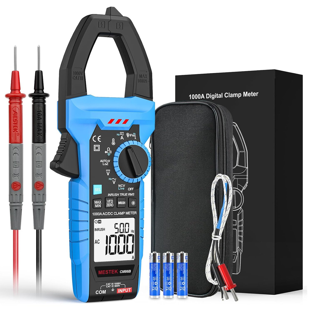 Digital Inrush Clamp Meter Multimeter 1000A TRMS 6000 Counts Voltage Tester Volt