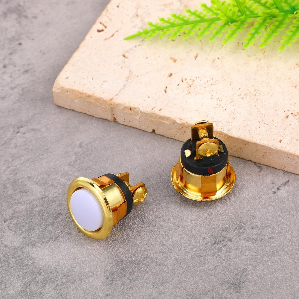 2 Pack Lighted Doorbell Button Replacement, Push Door Bell Ringer Kit gold