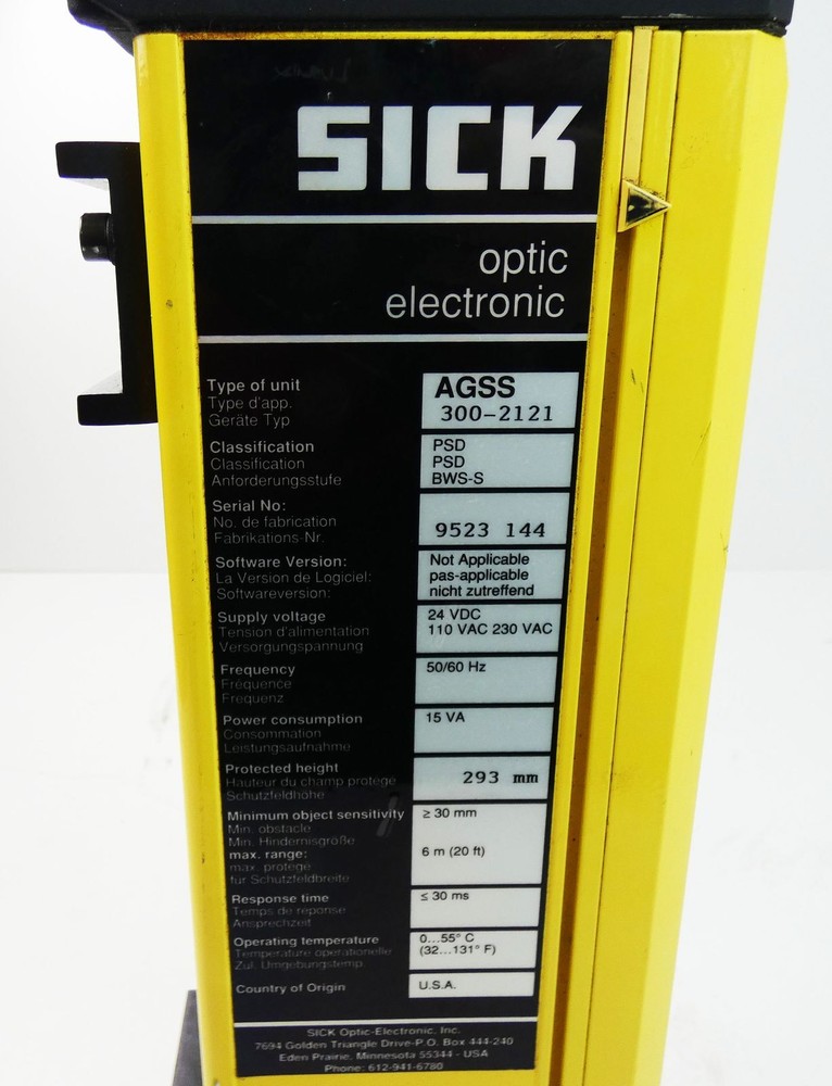 Sick optic electronic AGSS 300-2121 transmitter -used-