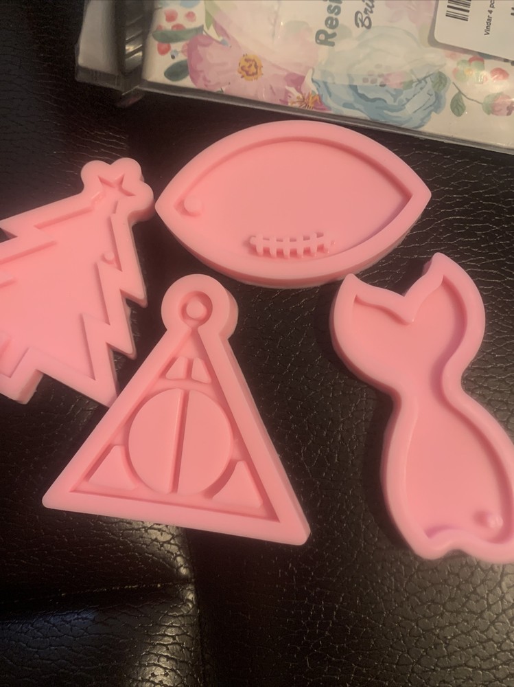 4 PC. Pink Resin Casting Molds NEW