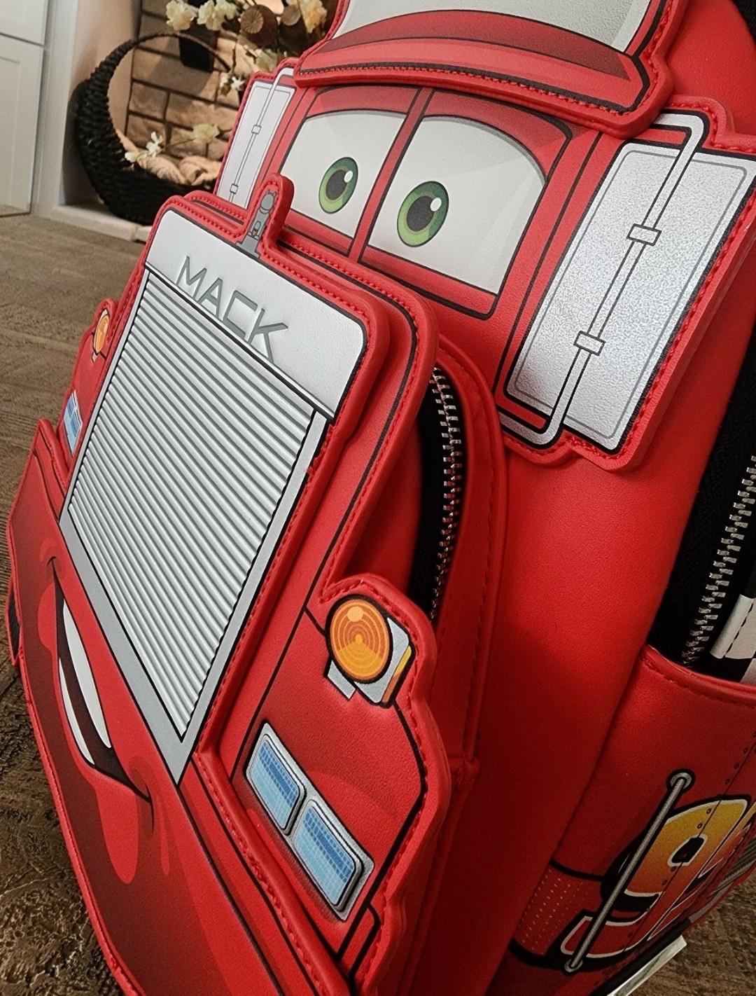 NWT Loungefly Disney Pixar Cars Mack Cosplay Glow In The Dark Mini Backpack