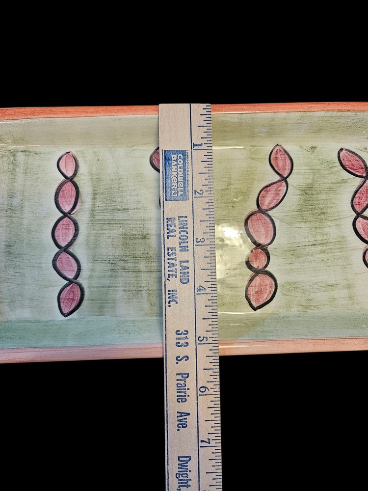 Vallarius Pottery Tray And Pitcher - Whimsical Pattern