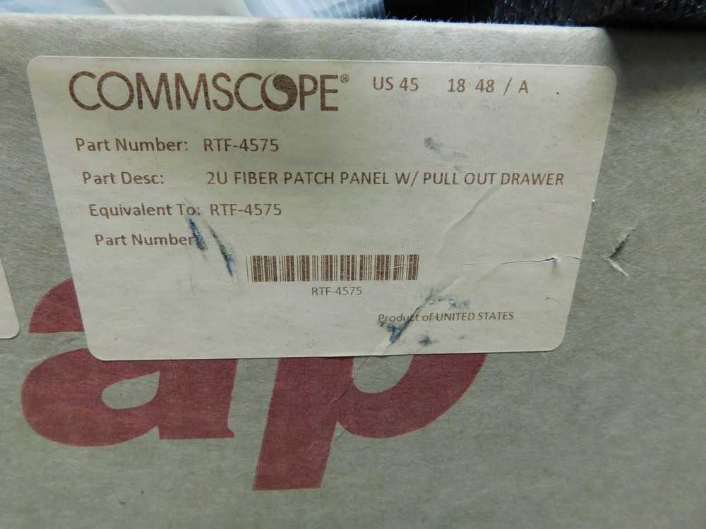 Raycap Commscope RTF-4575 2U Fiber Patch Panel Cable Management Tray w/ Pull Out