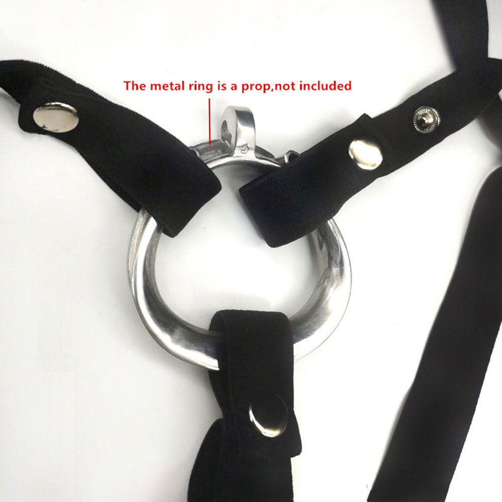 2pc Chastity Cage Belt Elastic Auxiliary Adjustable Accessory Strap Underwear US